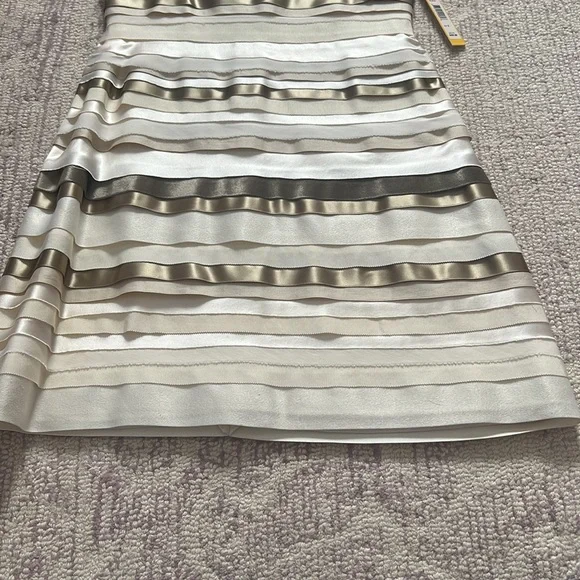 NWT Alice + Olivia Striped Ribbon Dress - Picture 5 of 9
